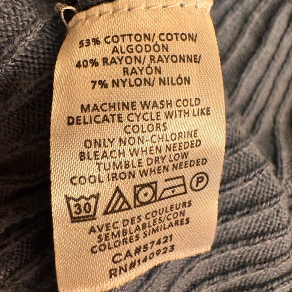 Loft Long Blue Ribbed Cardigan - Picture 5 of 5